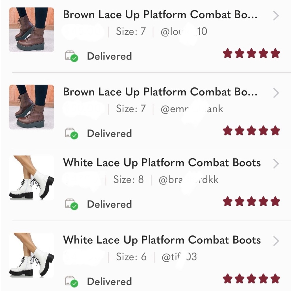 White Lace Up Platform Combat Boots - Picture 11 of 12